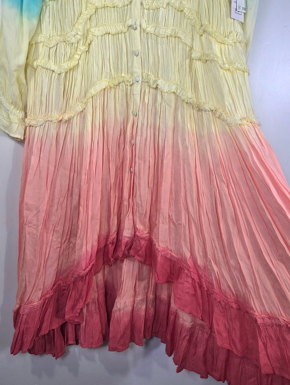 NWT FOR THE REPUBLIC SUNSET STRIPE OMBRE BOHO MAXI DRESS. - Picture 5 of 10